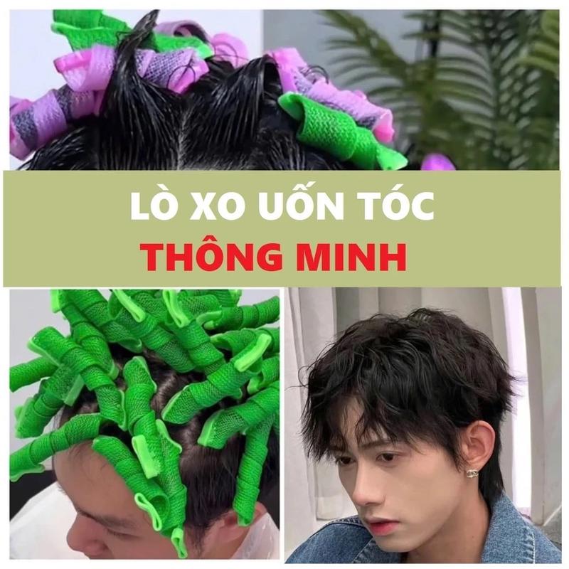Lô Uốn Tóc Thông Minh Lò Xo Uốn Tóc Nam Trục Uốn Xoăn Layer Magic Perm Rollers