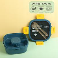 Gambar Kotak Makan 2 Layer OR-888 dengan Tempat Sup Anti Tumpah 1200ml Garpu Plastik - White dari Ollahomeliving Kota Bogor 4 Tokopedia