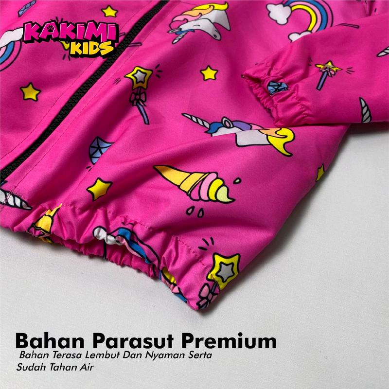 JAKET PARASUT ANAK "PINK RAINBOW" FULL PRINTING Santai 4