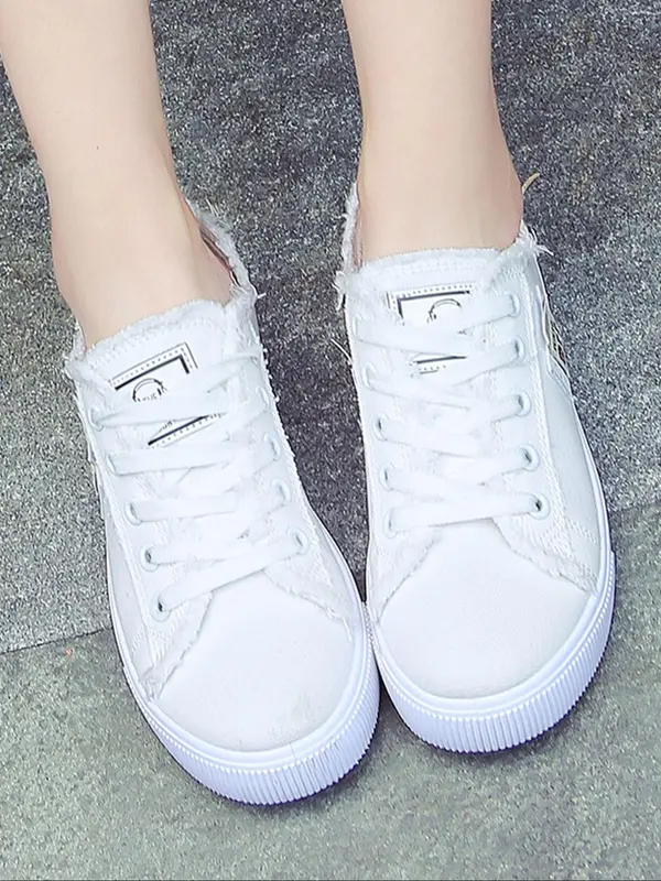 Women's Fashionable Lace Up Low Top Sneakers, Casual Comfortable Sports Shoes for Daily Wear, Female All-match Round Toe Shoes for Daily Wear 5