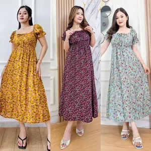 DASTER PUTRI BALI - CARMILA DASTER RAYON BALI Dress Motif Nyaman Panjang Casual Printing Wanita Kain Tidur Busui