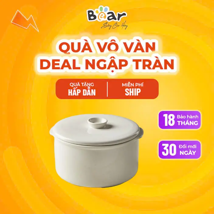 [Phụ Kiện Thố Sứ] Phụ kiện nồi nấu chậm 1.6L SB-NNC16 - HuDan Mart Store 0