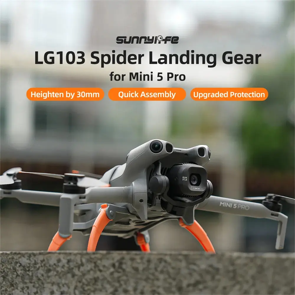 Sunnylife Foldable Landing Gear For DJI Mini 5 Pro, Leg Lens Heighten ...