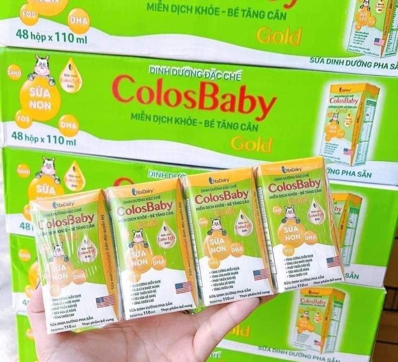 Thùng sữa pha sẵn ColosBaby Gold 110ml Thùng 48 hộp, không tặng của hãng VitaDairy