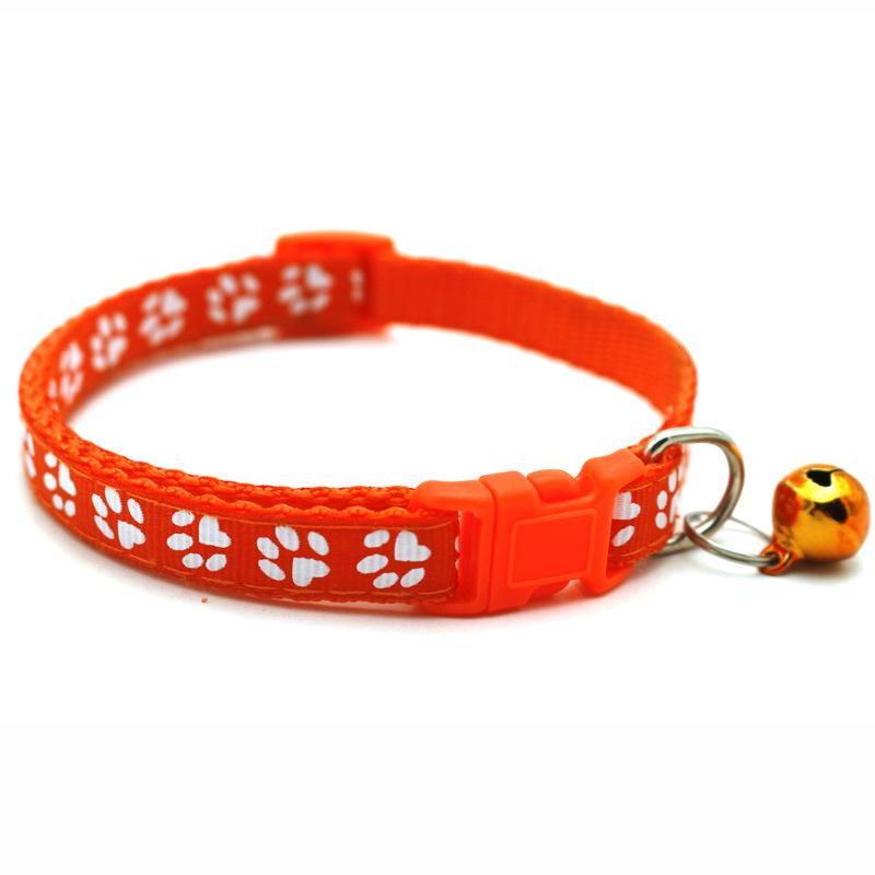 Product Introduction of 1R Pet Patch Collar Dog Cat Collar Single Footprints Paw Print Bell 21