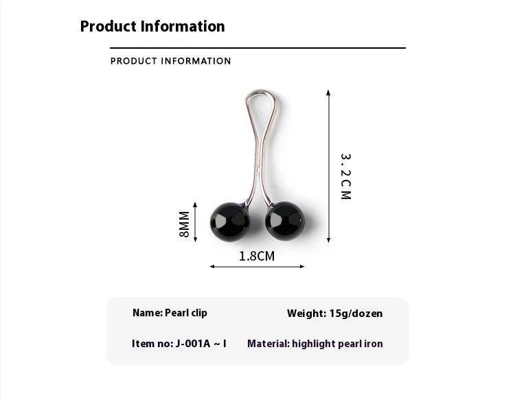 Product Introduction of Pearl Easy to Wear Fashion U-Clips Women's Pearl Brooch Simple Fashion Clothing Pearl Clip 4