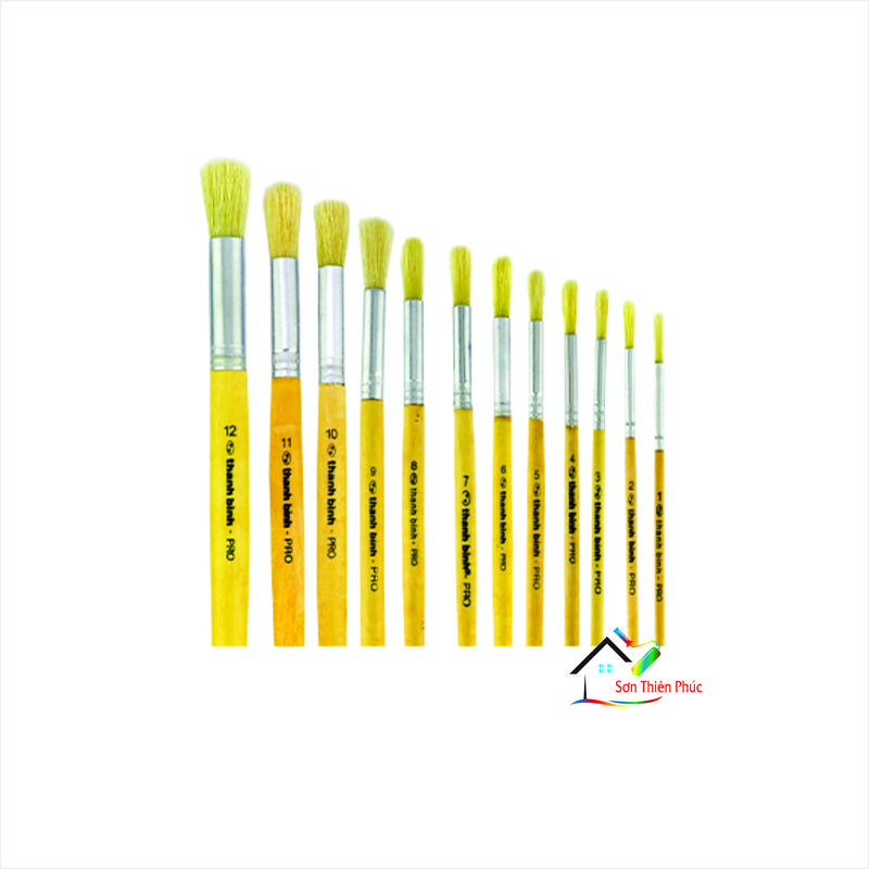 Cọ Vẽ Đầu Tròn Thanh Bình số 1-> 12. Chất liệu lông heo. 1