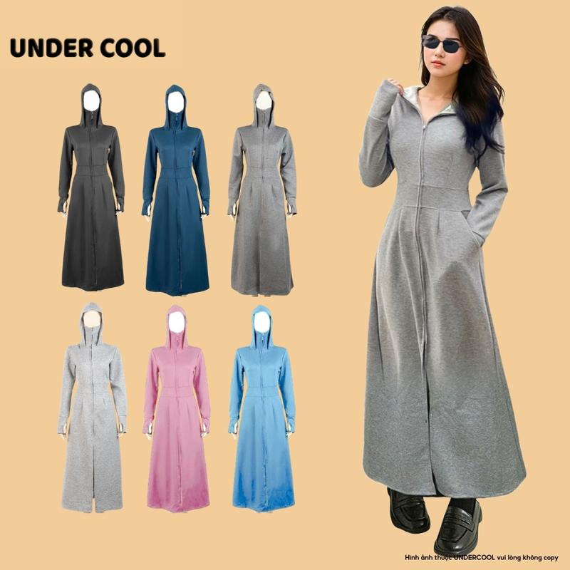 Áo Chống Nắng Dài Toàn Thân UNDERCOOL Umi dày dặn Chống Tia UV Co Giãn Thoáng Mát - Chống Nắng Nữ Dáng dài ACN04