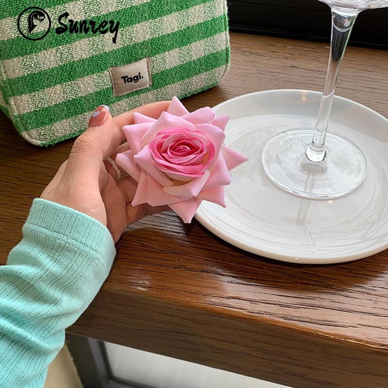 Product Introduction of Sunrey Rose Flower Hair Clip Hairpin, Rose Brooch Floral Clips, Flower Hair Accessories for Woman Girl Party Wedding 21