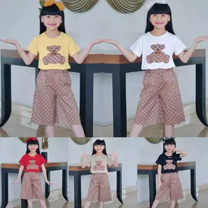 Baju setelan kulot anak perempuan/fashion anak/pakaian anak perempuan usia 4-11 tahun Bordir