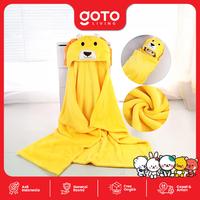 Gambar (Best Offer) Goto [COD] Kyowo Blanket Baby Handuk Selimut Bayi Bulu Tebal Karakter Lucu - ELEPHANT BLUE dari Goto Living Kota Tangerang 3 Tokopedia