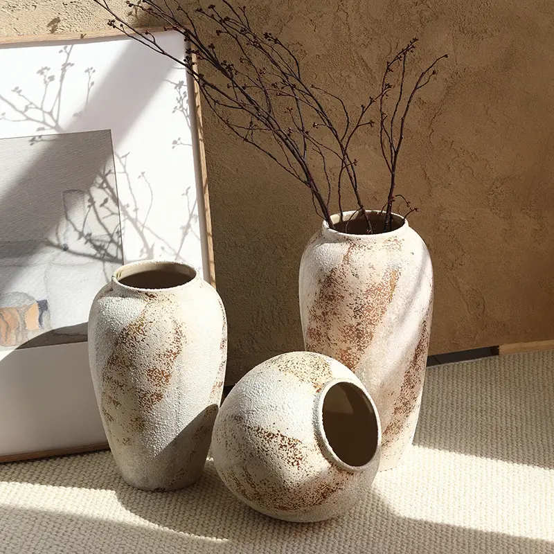 Bình Gốm, Jingdezhen, Phong Cách Trung Quốc Mới Cổ Điển Nồi Gốm, Cao Cấp, Thích Hợp Để Cắm Hoa, Đồ Trang Trí Phòng Khách