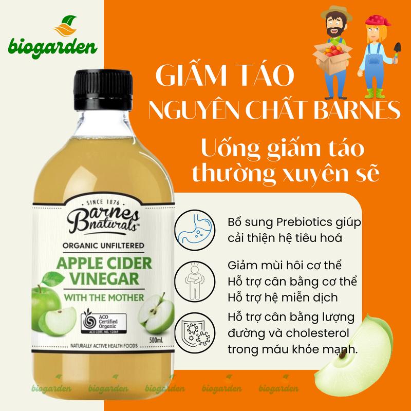 Product Introduction of Giấm táo hữu cơ nguyên chất (có giấm mẹ) chai 500ml Barnes Naturals - Hỗ Trợ Tiêu Hoá - Giảm Mùi Hôi 22