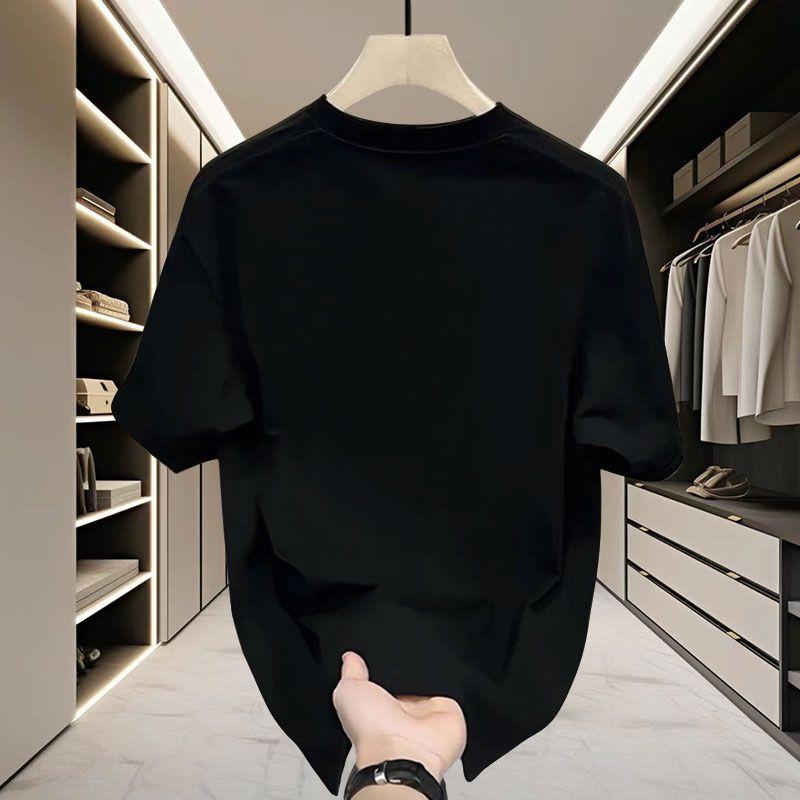 Product Introduction of Men's Short Sleeve T-Shirt 2024 Summer New Trendy Casual Loose Fit Ins Style Versatile Men's Round Neck Tee Shirt Footwear 20