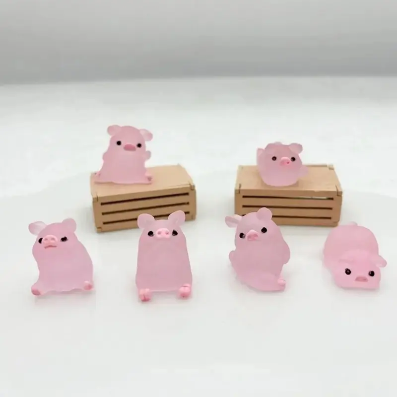 Búp Bê Lợn Resin Phát Sáng Mô Hình, Đồ Trang Trí Nhà Cửa Và Sân Vườn, Thiết Kế Hoạt Hình, Đầy Màu Sắc Decor Decor Phòng 3