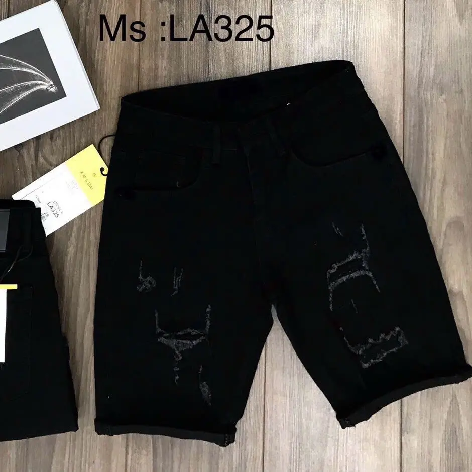 Quần short rin nam đen rách có big size từ 40kí  đến 95kí