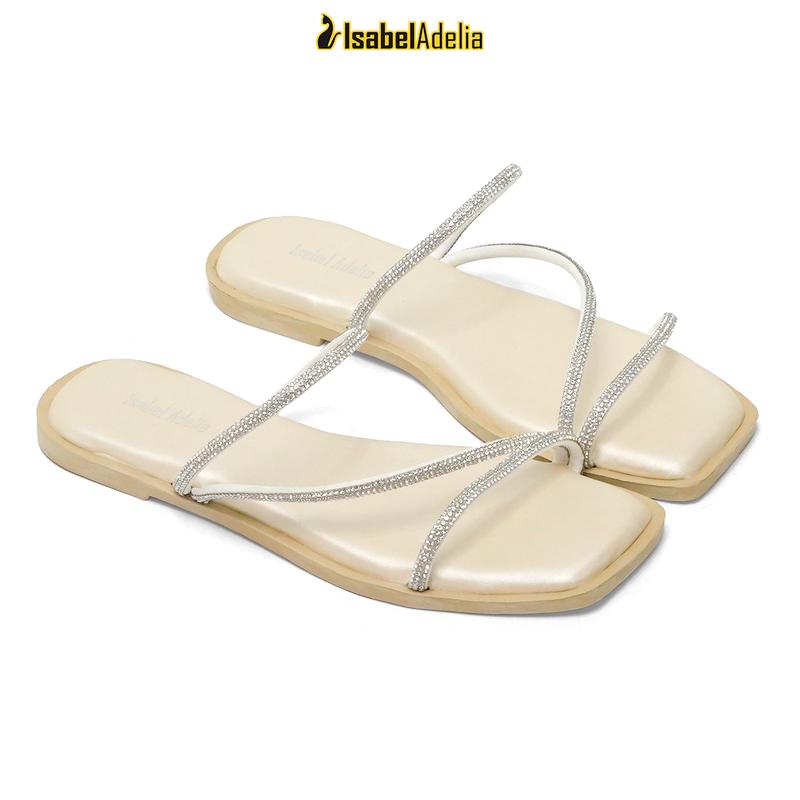 Isabel Adelia ALICE Sandal Wanita Harian Elegan Teplek Kekinian Empuk Mewah Sendal Flat 1