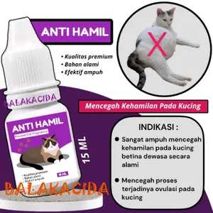 obat ANTI HAMIL kucing 15ml ( pencegah kehamilan dan proses evolusi pada kucing) obat kb