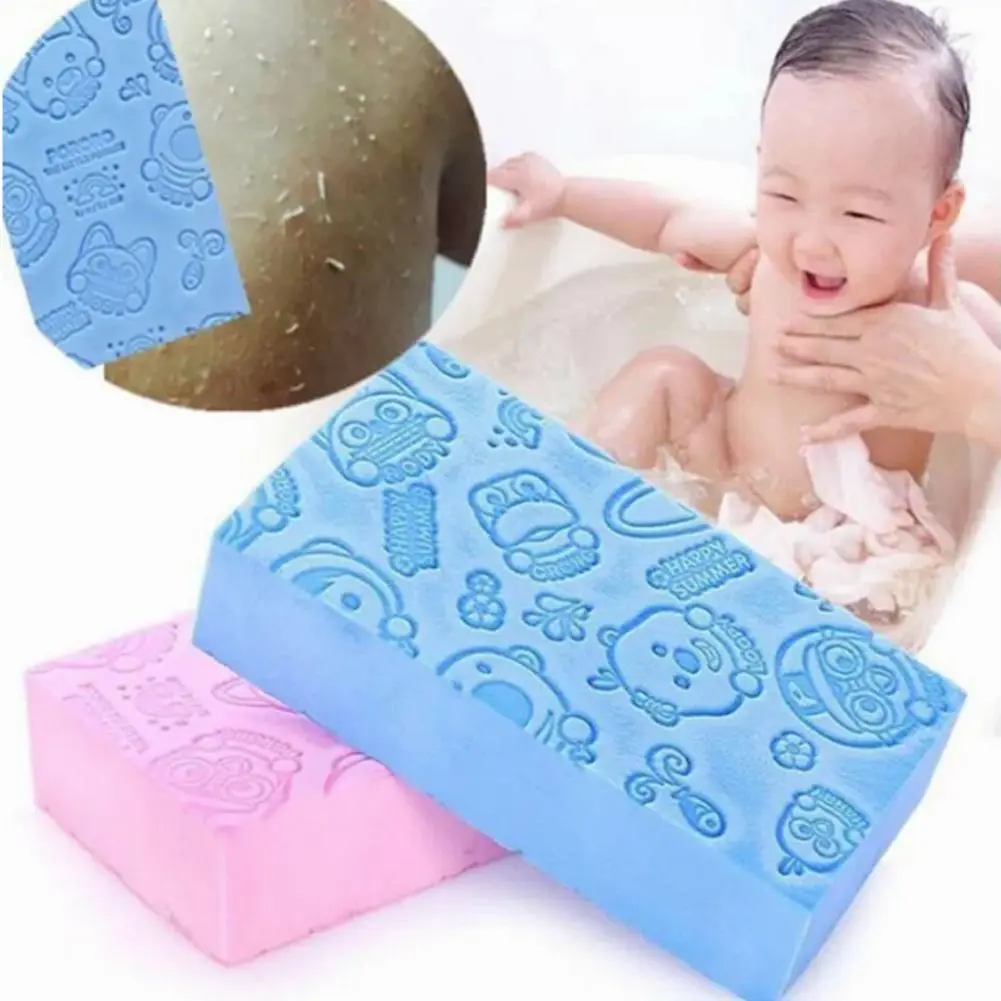 Exfoliating Skin Shower Massage Scrubber Bath Sponge Skin Cleaning Bath Sponge Color Random 4 Colors