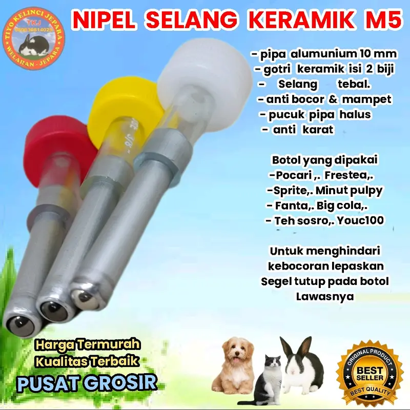 Nipel kelinci selang keramik M5 Per paket isi 10 pc 1