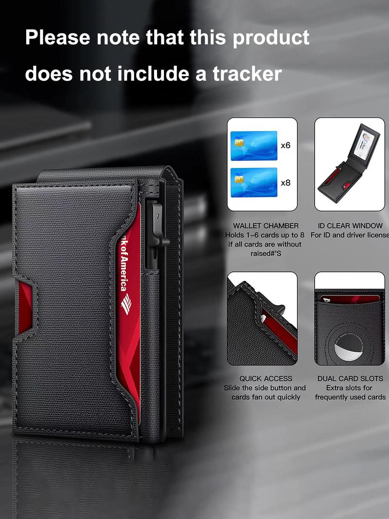 Product Introduction of Men's Business RFID Blocking Card Holder, Casual Solid Color Card Holder, Classic Card Holder for Men, Casual Trendy Versatile High-quality Daily Wallet 3