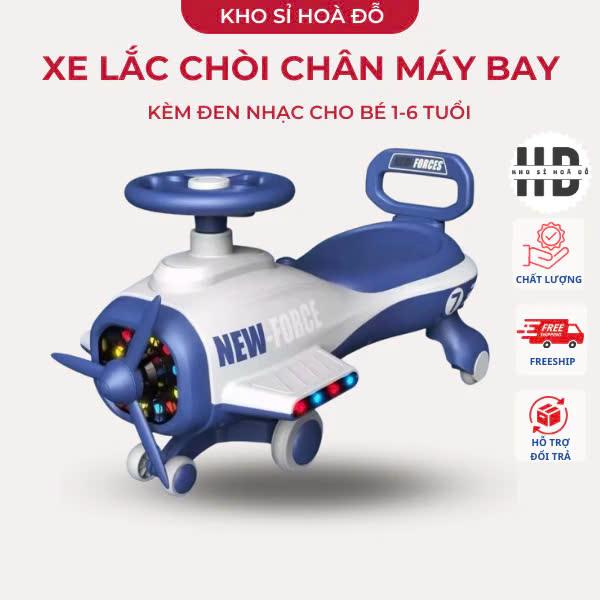  Xe lắc chòi chân máy bay có nhạc và đèn cho bé từ 1-9 tuổi Đồ Chơi 