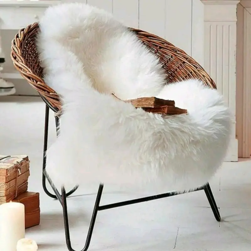 Karpet Alas Kursi Sofa Bulu Domba Sintetis Fluffy Oriental Halus Lembut dan Adem Dekorasi Kursi dan Alas Duduk Sejadah Keset Kamar Tidur Busa Lantai Foam taplak mewah