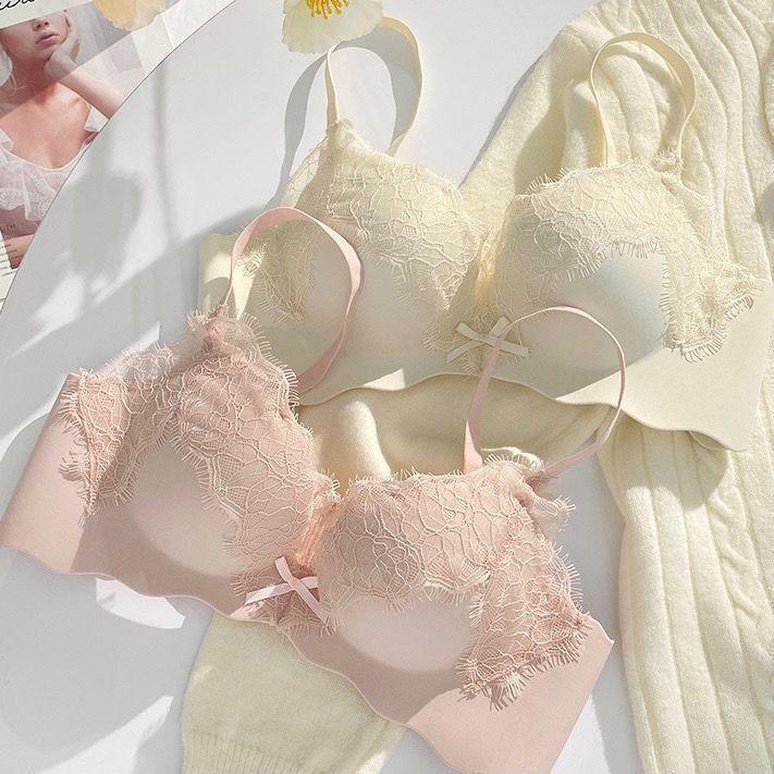 Áo Ngực Nâng Ngực Nhỏ Ren Gợi Cảm Cho Nữ Không Gọng Chống chảy xệ Đồ Lót