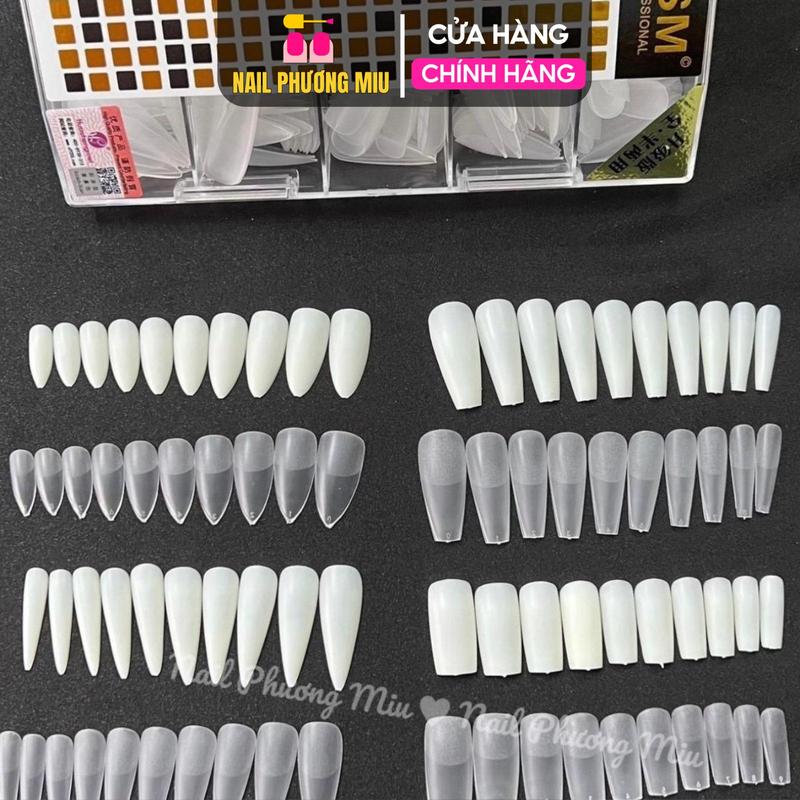 Móng Úp Tay HSM 500 Móng Đủ Size Nhiều Form Vuông Thang Tròn Nhọn Nhựa Trong Đục Làm Nail Đa Dạng Và Sáng Tạo bộ nail giả dáng bầu