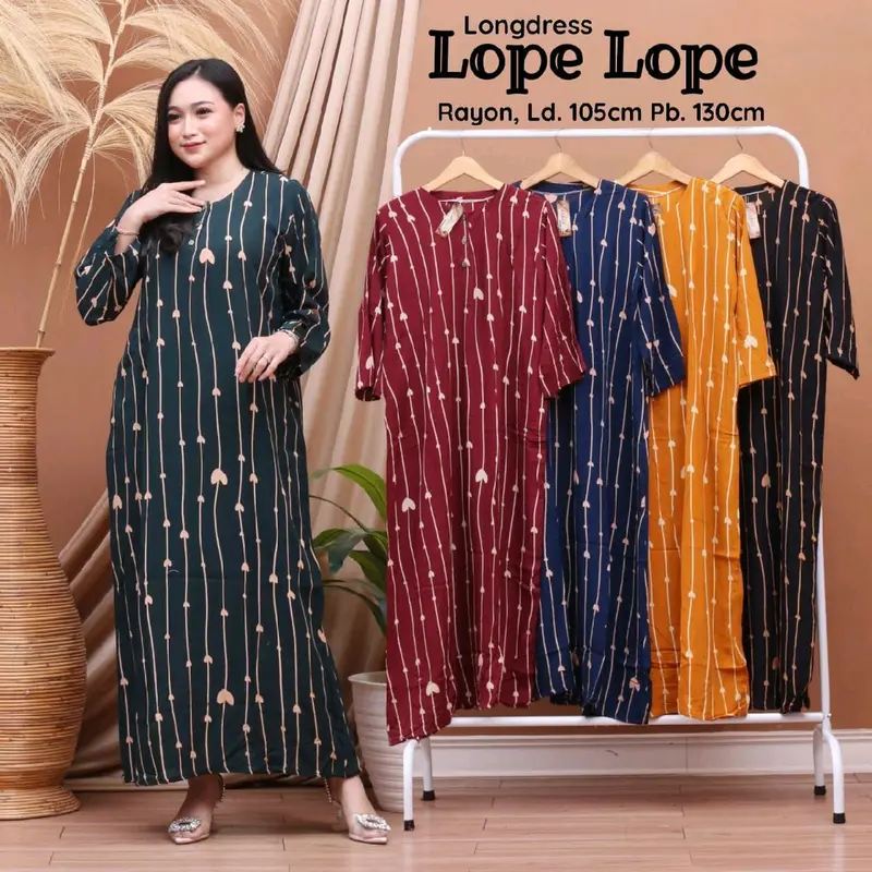Aneka Daster Hits Ld110 100rb dapat 3pcs Daster Lengan Panjang Nyaman Wanita Rayon Kancing 1