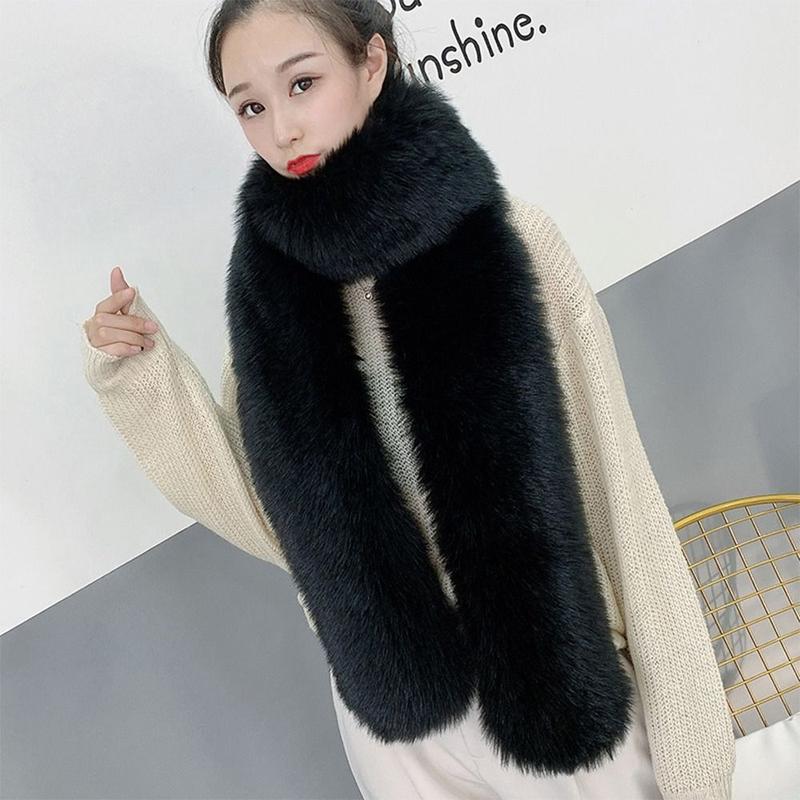 Khăn Quàng quàng cổ lông giả dài, phong cách Cổ Điển dài 180cm, thích hợp cho bữa tiệc và các hoạt động ngoài trời, khăn quấn sang trọng, lông dày và mềm mại, trang trí lông, thích hợp cho phụ nữ và nam giới, ấm cổ và giảm thanh 3