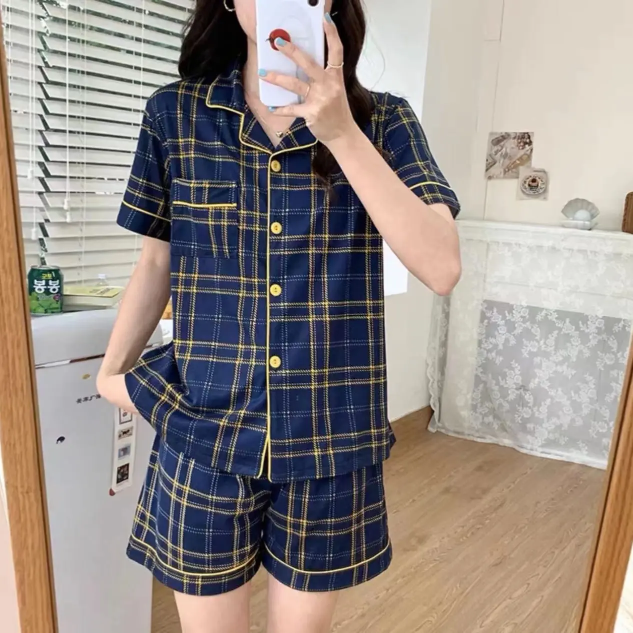Setelan baju tidur bahan katun import Wanita Piyama