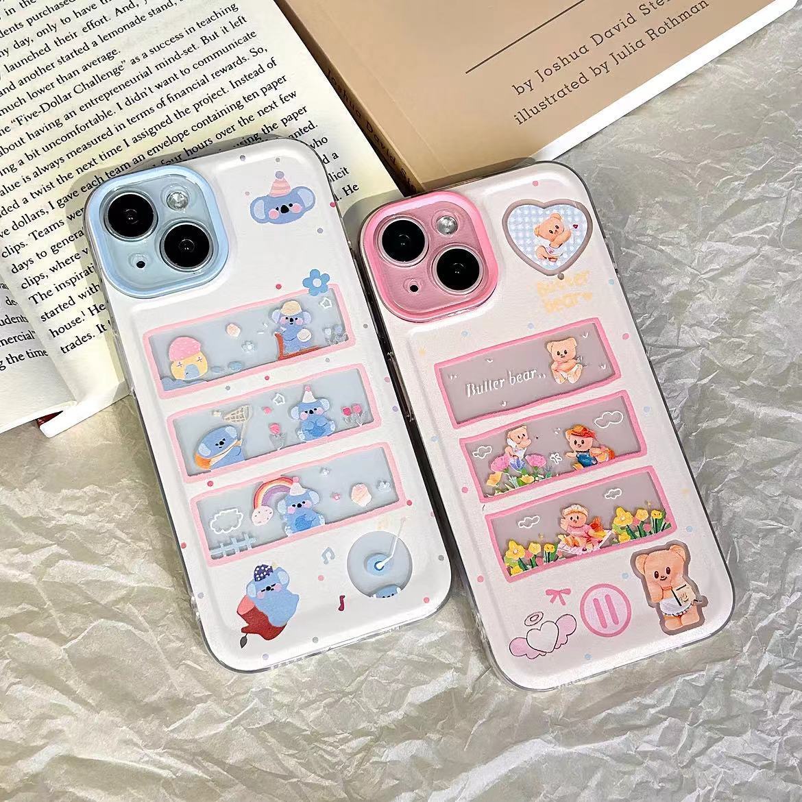 เคสโทรศัพท์หมีเนย เข้ากันได้กับ Play OPPO/VIVO/SAMSUNG/APPLE/XIAOMI iPhone 16/15/14/13 Galaxy S25/S2