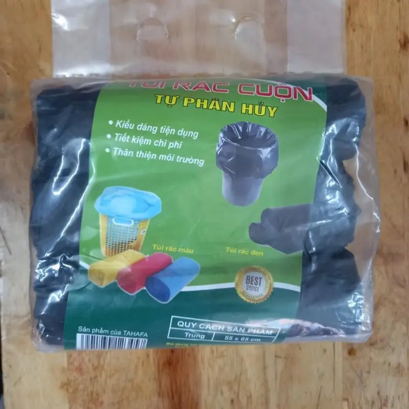 [KT69] Combo 4 Bịch ( 12 cuộn ) túi rác đen nhỏ tự phân hủy kícḣ thước 55x65cm Đồng Đồng Kitchen Kitchen Kitchen Kitchen Kitchen 7