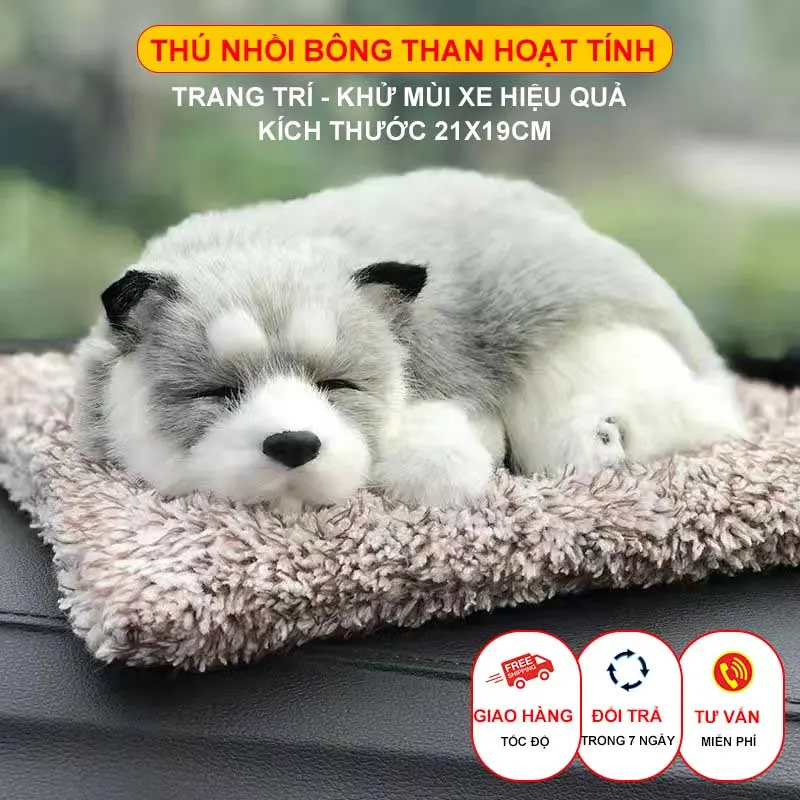 Thú bông than hoạt tính trang trí - Khử mùi xe hơi hiệu quả, Chó mèo, Gấu trúc 0