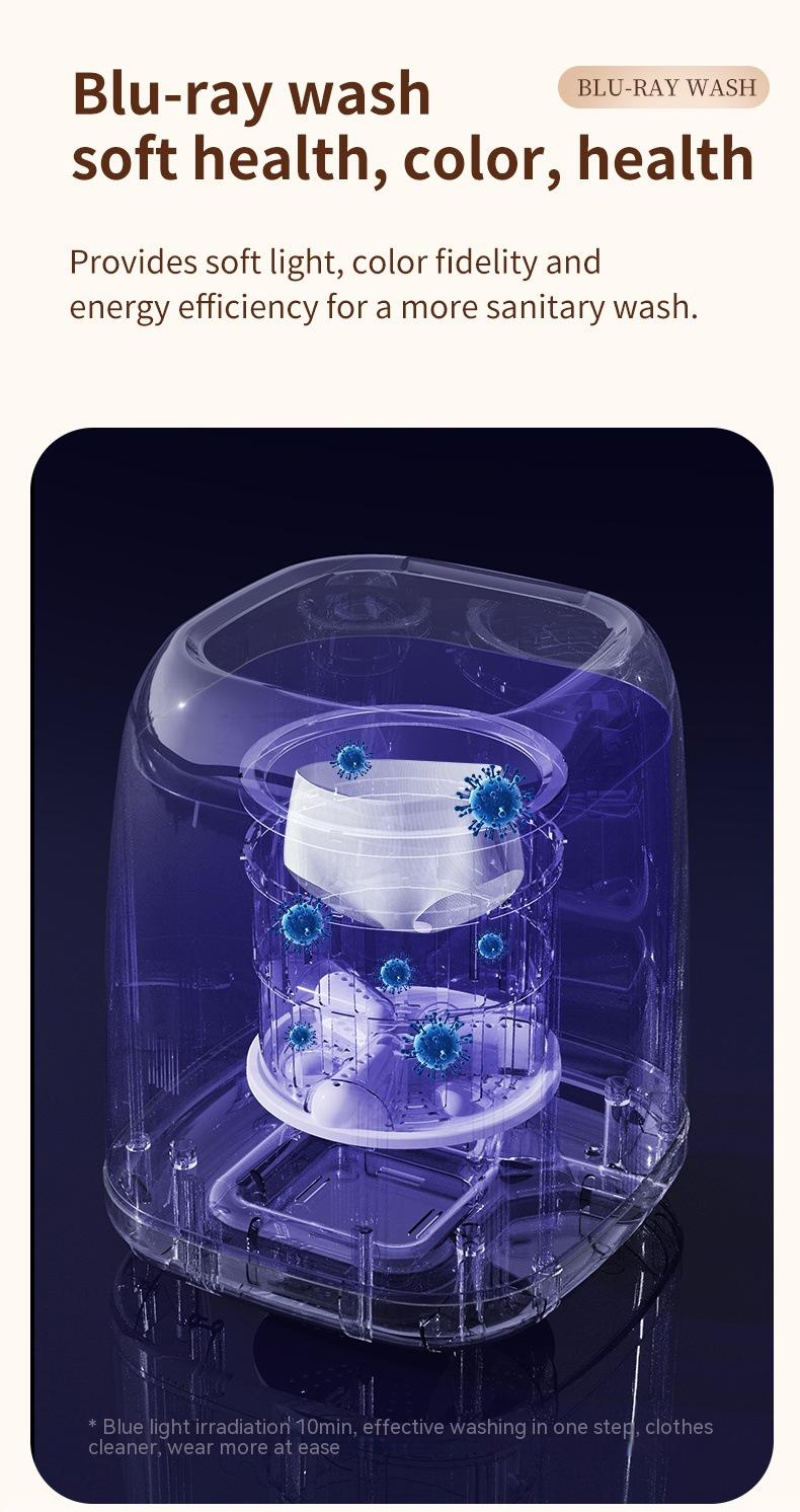 Product Introduction of Baby Mini Washing Machine Ultra-Clean Washing Machine Small Pulsator for Rental Home Large Capacity Wash and Dry Combo 9
