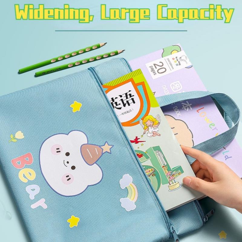 Product Introduction of Zippered Portable Tutoring Bag Multi-layer Folder Large-capacity Portable Document Bag Storage Folder File Briefcase 37*43CM 21
