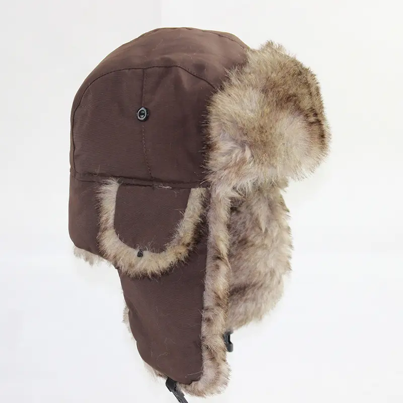 Winter Russian Hat Trapper Bomber Warm Trooper Ear Flaps Cap Headwear Bonnet Men Women Winter Ski Hat Fluffy Faux Fur Cap