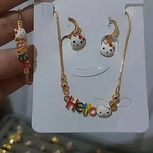 set perhiasan anak kitty