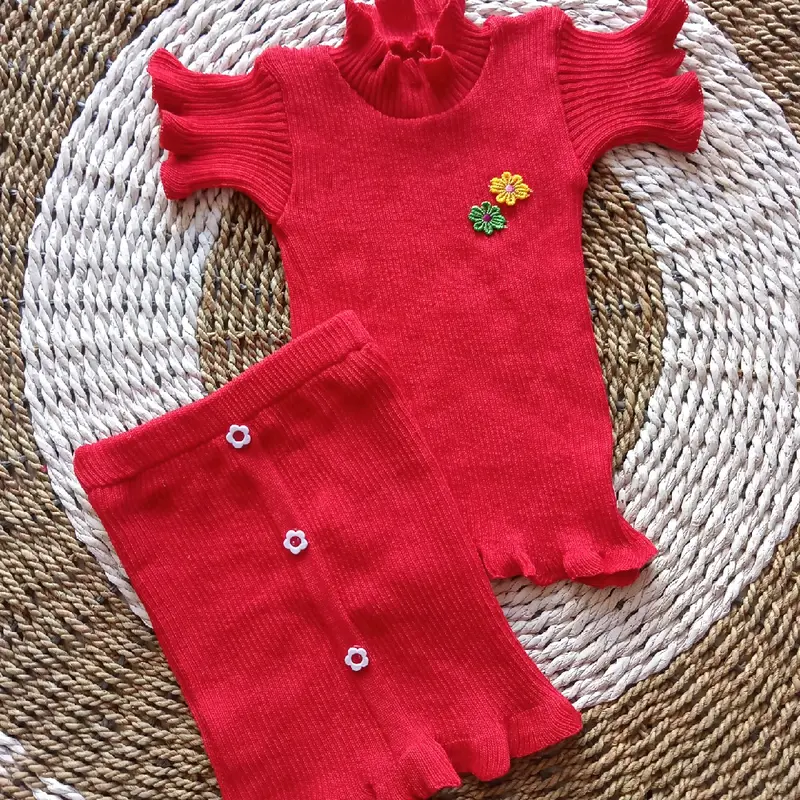 Set rok rajut halus lembut usia 1-3 tahun recomended setelan anak cewe Nyaman setelan anak perempuan dress anak 7