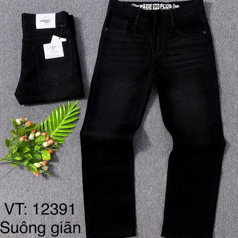 Quần rin dài nam ống suông - co giãn- cao cấp- Đem xám