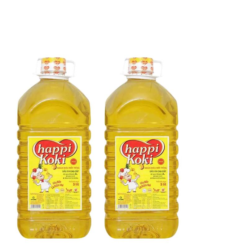 2 can Dầu ăn happi koki mỗi can 5 lít tổng 10 lít sản phẩm được ưa chuộng