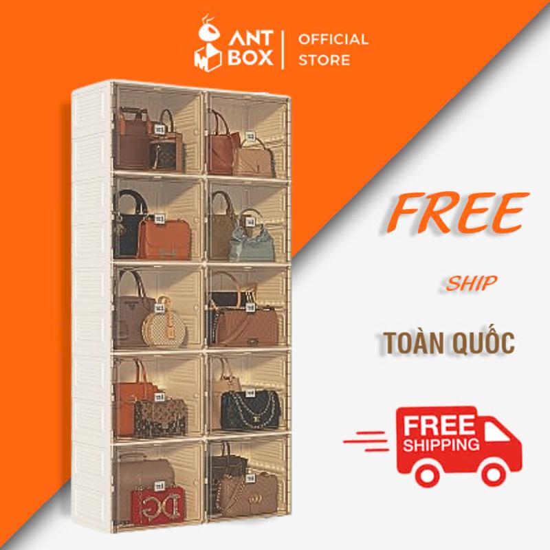Tủ Nhựa Đựng Túi Xách Boot Mẫu Mới Năm 2023 Mã SC2-D10C Chống Bụi