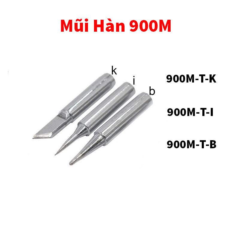 Bộ 3 loại mũi hàn 900M-T-I-B-K dùng cho trạm hàn HaKKo, máy hàn TQ936
