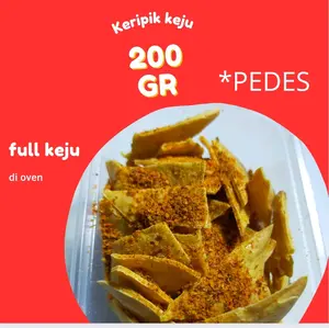 cemilan keripik keju rasa pedes 200 gr