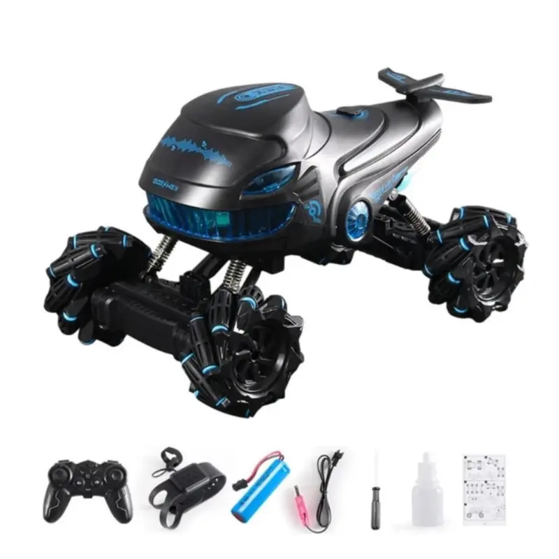 Xe Địa Hình Điều Khiển Từ Xa Cá Mập Bay Gầm Cao Có Phun Khói, Xoay 360 Độ, Dùng Pin Sạc Toy Đồ Chơi Xe Đua Xe Đua 7