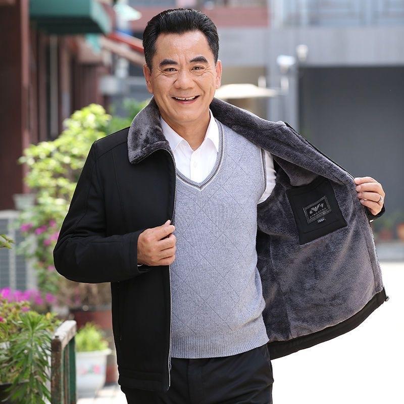  Áo khoác ấm nam trung niên lót lông giữ nhiệt hàng cổ lông loại 1 