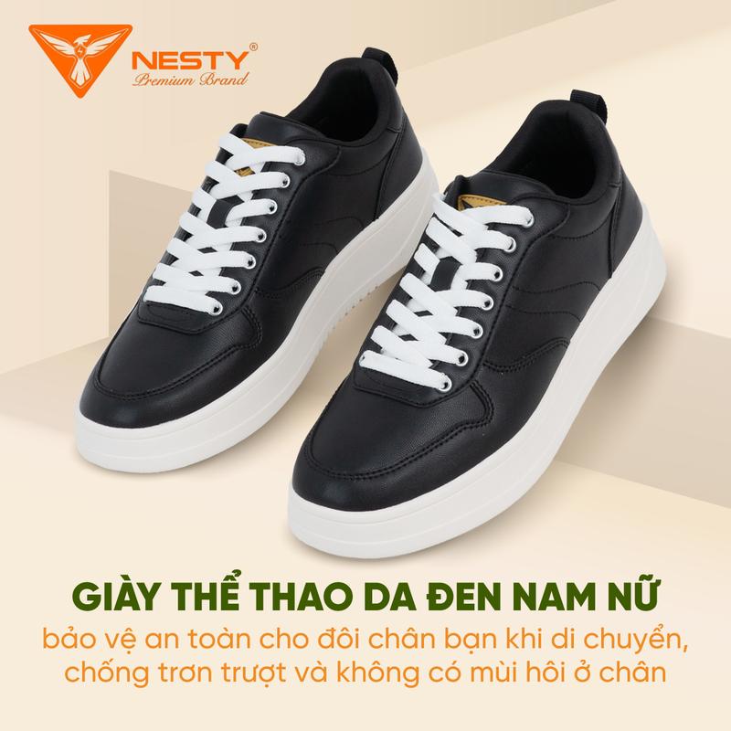 Giày Sneaker Nữ Trắng Đen Kem JEAN NESTY Chất Liệu Cao Su Tổng Hợp Siêu Nhẹ NT-8004 3