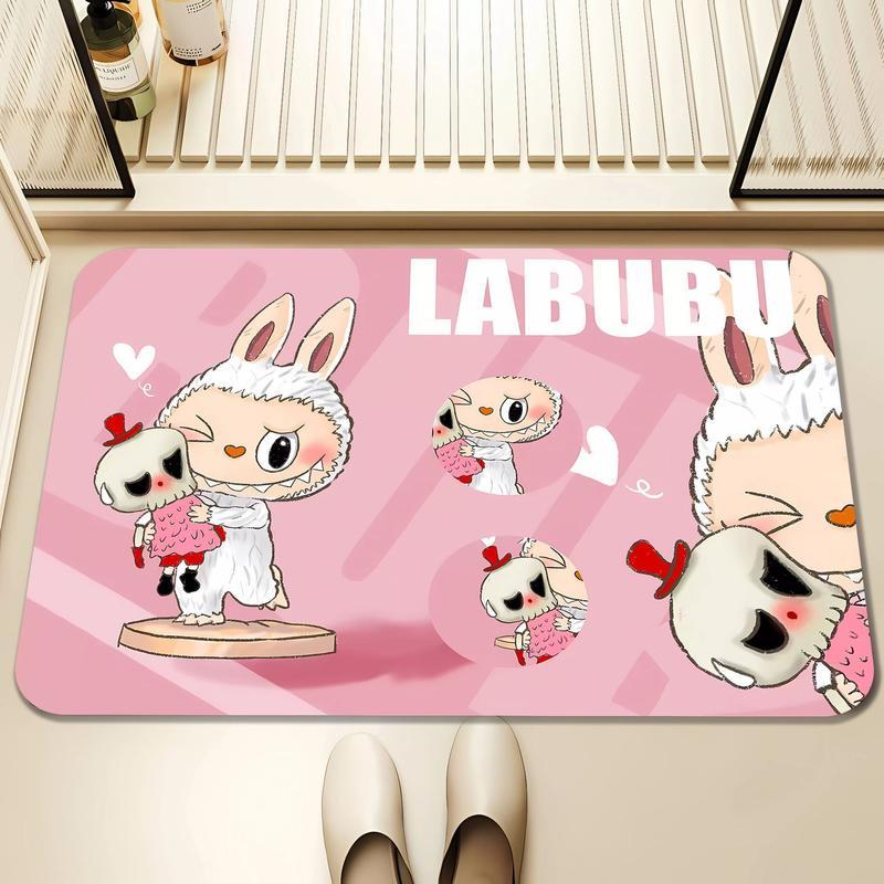 COMBO 5 Thảm Lau Chân, Thảm Chùi Chân Silicon Hoạ Tiết Labubu Dễ Thương Chống Trượt, Chống Thấm Ngược 2