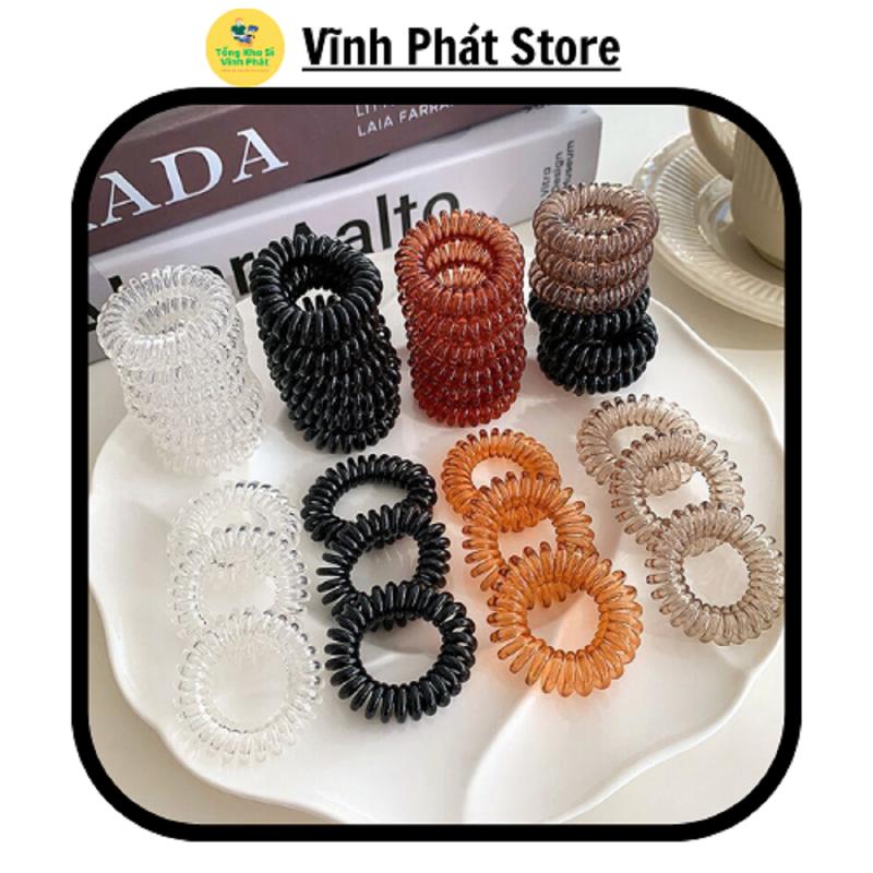 Hộp 9 Dây Buộc Tóc Lò Xo cho nữ co Giãn Tốt, Mềm Mại, Basic Dễ Sử Dụng Women 88817